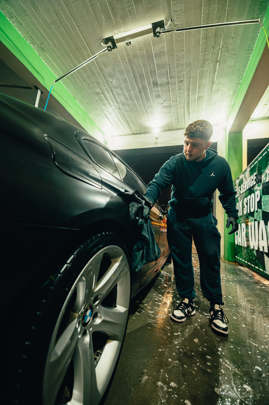 RAG PRO founder at work in a wash bay